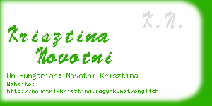 krisztina novotni business card